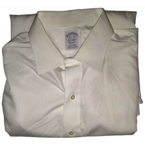 BROOKS BROTHERS MEN'S CLASSIC WHITE SHIRT 100% AMER SUPIMA COTTON SIZE 16 1/2-33